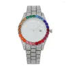 Montres-bracelets De Luxe Quartz Femmes Montres Calendrier Montre Diamant Dames Grand Cadran Horloge Relogio Feminino Masculino