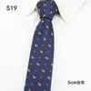 Bow Ties Navy Animal Logo Men Narrow Paisley 6CM Hombre Skinny Neckties Stripes Neckwear Tie Polyester Wholesale Suit