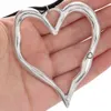 Colares pendentes 1pcs lagenlook grande abstrato coração cardíaco colar de camurça longa colar jóias para mulheres homens 230517