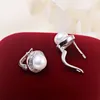Hoop Huggie Zhboruini Pearl Earrings 925 Sterling Silver Jewelry Vintage Style Natural Freshwater Stud Earring for Women Gift 230517