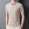 Polo da uomo Moda Uomo Estate Solid Polo Camicie stile coreano Daily Business Manica corta Sottile Quick Dry Streetwear Top in cotone sciolto 230518