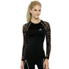 Kurtki wyścigowe Koszulka Kompresyjna Kobiet Kobiet Rower Top Sport Fitness Cycling 3D Long Rleeve Tee