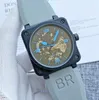 10% rabatt på Watch Watch 44mm Mens Bell Automatisk rörelse Mekanisk safirglas rostfritt stål män ross