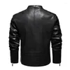 Męskie futra motocyklowe kurtki skórzane kurtki Vintage Biker Kurtka męska mody bombowca 2023 Autumn Winter Zipper Faux Pu płaszcz