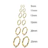 Stud Or Couleur Petit Hoop Boucles D'oreilles En Acier Inoxydable Cercle Rond Huggies pour Femmes Hommes 2020 Oreille Anneau Os Boucle De Mode Bijoux 25 MM Z0517