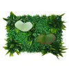 Flores decorativas 40 cm de 60 cm de parede artificial planta grama de grama maiúsculo painel de vegetação decoração cerca de carpete de toque real musgo