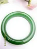 Bangle 1pc echte Azië natuurlijke groene glazen sieraden armband binnen 54 mm-55 mm