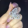 Кластерные кольца продвинутые оригинальные дизайны игристых бабочек