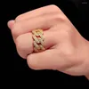 Cluster Rings 18K AU750 Anello in oro da uomo e da donna modello Diamond D Color VVS Fashion Wedding Party Gifts