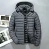 Hommes vers le bas hommes coton veste hiver vêtements mâle chaud décontracté à capuche Parkas manteau court solide épais vêtements d'extérieur Chamarras Para Hombre