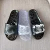 Designers Mode PVC jelly tofflor män kvinnor sandaler sommar strandskor platta Flip Flops Alfabet Kristall genomskinlig Klar toffel storlek 36-42 Slides Sneaker
