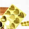 Embrulho de presente 108pcs bolo de ouro selo self adesivo kraft adesivo embalagem dragee doce caixa