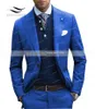 Garnitury męskie Blazers klasyczny Grey Men Business for Groom Tuxedo 2 -częściowy strój oblubieńca Slim Fit Terno Masculino Man Attire Groomsmen