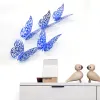 12 Pcs/Lot 3D Creux Papillon Sticker Mural Décoration Papillons Stickers DIY Maison Amovible Décoration Murale Fête De Mariage Enfants Chambre Fenêtre Décors G0518