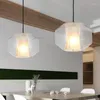 Lámparas colgantes, luces LED modernas, lustre para decoración para sala de estar, iluminación para pasillo, escalera, vidrio de mármol, lámpara colgante para cafetería, Loft, luminaria suspendida