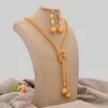 Collier boucles d'oreilles ensemble breloques Dubai ethiopie collier africain/boucles d'oreilles/pendentif bijoux pour femmes/filles/enfants mode métal russie cadeaux