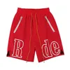 Shorts Rhude mens shorts luxury designers shorts top glow stylish casual shorts can be glowinthe dark