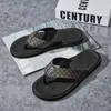 162023 Designer Rubber Slides Sandals Floral Brocade Men Slipper Flat Bottoms Flip Flops mens black Brown grey Striped Beach Slippers