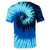 Men's T Shirts And Women's Tie-dye Jersey Casual Swirl Pattern 3D Top T-shirt Print Short Round Sleeves O-Neck Ordinary Polyester