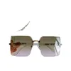 Designer LOU VUT luxury cool sunglasses fashion trend rimless ocean piece women's batch with original box