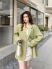 Damespakken Green Suit Jack Vrouw Little Man 2023 Lente herfst Korte hoogwaardige explosieve straat Koreaans Casual Slimming Blazer