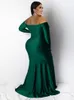 Plus size jurken wmstar maat feest voor vrouwen uit schouder v nek slip zoom elegante verjaardag outfit maxi jurk groothandel druppel 230518