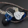 Écouteurs de téléphone portable ZSN Pro In Ear 1BA1DD Technologie hybride Hifi Bass Monitor Casque en métal Sport Casque antibruit 230518