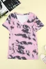 Purple Tie-Dye V Neck T-shirt 2023 Gorący nowy 2023 gorący nowy B6CE#