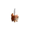 العناصر الجدة النحت الخشب Akita Dog Cat Decoration -keychain keychain gift hift