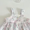 Clothing Sets MILANCEL Summer Baby Clothes Set Infant Sweet Pink Floral Halter Tops Bloomer Suit Girls Outwear 2PCS