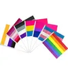 Mały postęp duma tęczowa flaga gejów mini ręczne ręczne inlluzywne progresywne duma LGBT Dekoracje imprezowe G0518