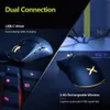 Souris de jeu sans fil Delux M800 RGB 2,4 GHz double mode 16 000 DPI souris ergonomique légère 1000 Hz avec câble souple 230518