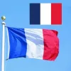 NOVITÀ 90x150 cm Bandiera della Francia Bandiere europee stampate in poliestere con 2 occhielli in ottone per appendere bandiere e striscioni nazionali francesi