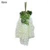 장식용 꽃 자르기 시뮬레이션 식물 테이블 장식 6pcs 밝은 색상 인공 덩굴은 플라스틱을 섬세하게 유지하기 쉬운