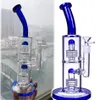 Bong d'acqua in vetro spesso Fumo Pipa Narghilè Doppia matrice Perc Recycler Dab Rigs Oil Rig