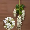 Flores decorativas de corte de simulação planta mesa decoração6pcs cor videiras artificiais brilhantes fáceis de manter plástico delicadamente