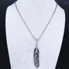 Pendanthalsband 2023 Böhmen Eagle Claw Feathers rostfritt stålkedja halsband Kvinnor/män silverfärg smycken krage mujer nzz74s04