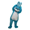 Costumi della mascotte del coniglio blu di Halloween Vestito da festa di Natale Personaggio dei cartoni animati Carnevale Pubblicità Festa di compleanno Vestire Costume Unisex