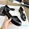 Designer -2023-Sandals Luxury Preppy Mary Jane Women's Shoes Dames Low Heel Hollow Out single schoen groot formaat 35-41