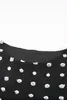 schwarz-weißes Swiss Dot Texture Kurzarm-Top 93RH#