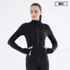 Designer Lululemens Giacca da donna Giacca da yoga standard Donna Defn Estate Sottile e traspirante Colletto alla coreana Sport Grigio Pilates Giacche a maniche lunghe