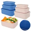 Наборы на обеденном посуде 3PCS Lunch Box Set Silicone Bento Boxes с 10 унцией 32 унции и 44 унции.