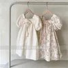 Robe d'été Bowknot Hubble-bubble Sleeve Dress Baby Girl Party Dress