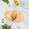 Plates Wood Tray Serving For Bread Vegetables Breakfast Dinner Party