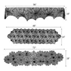 Nieuwe Halloween -vleermuistafelloper Black Spider Web Lace Tafelkleed open haard gordijnen Halloween Party Home Decor Horror Props