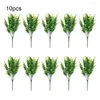 Decoratieve bloemen 10 stuks kunstmatige planten UV resistent plastic eucalyptus bladeren tafel middelpunt huizen tuin bruiloft decor