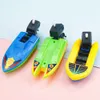 Bath Toys Kids Toy Speed ​​Boat Ship Wind Clockwork Toys Floating Water Kids Toys Classic Summer Shower Bath Toys For Children Boys Gifts 230517