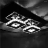 Kroonluchters plafondlicht 24w kroonluchter kristal dual-head flush lamp moderne woonkamer