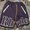 Designer Rhude Shorts Heren Korte Beach Mesh Street Sweatbants Basketball Men Limited Swim Knie Lengte Hip Hop High Sports Training Elastische taille