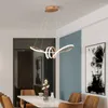 Chandeliers Gold Chrome Plating Modern Led For Living Room Bedroom Aluminum Kitchen Hanging Light Indoor Dining Table Fixtures